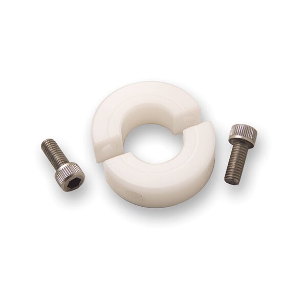 Shaft Collar, 1pc Clamp, Bore 17mm, OD 36mm, Plastic, MSP-17-P